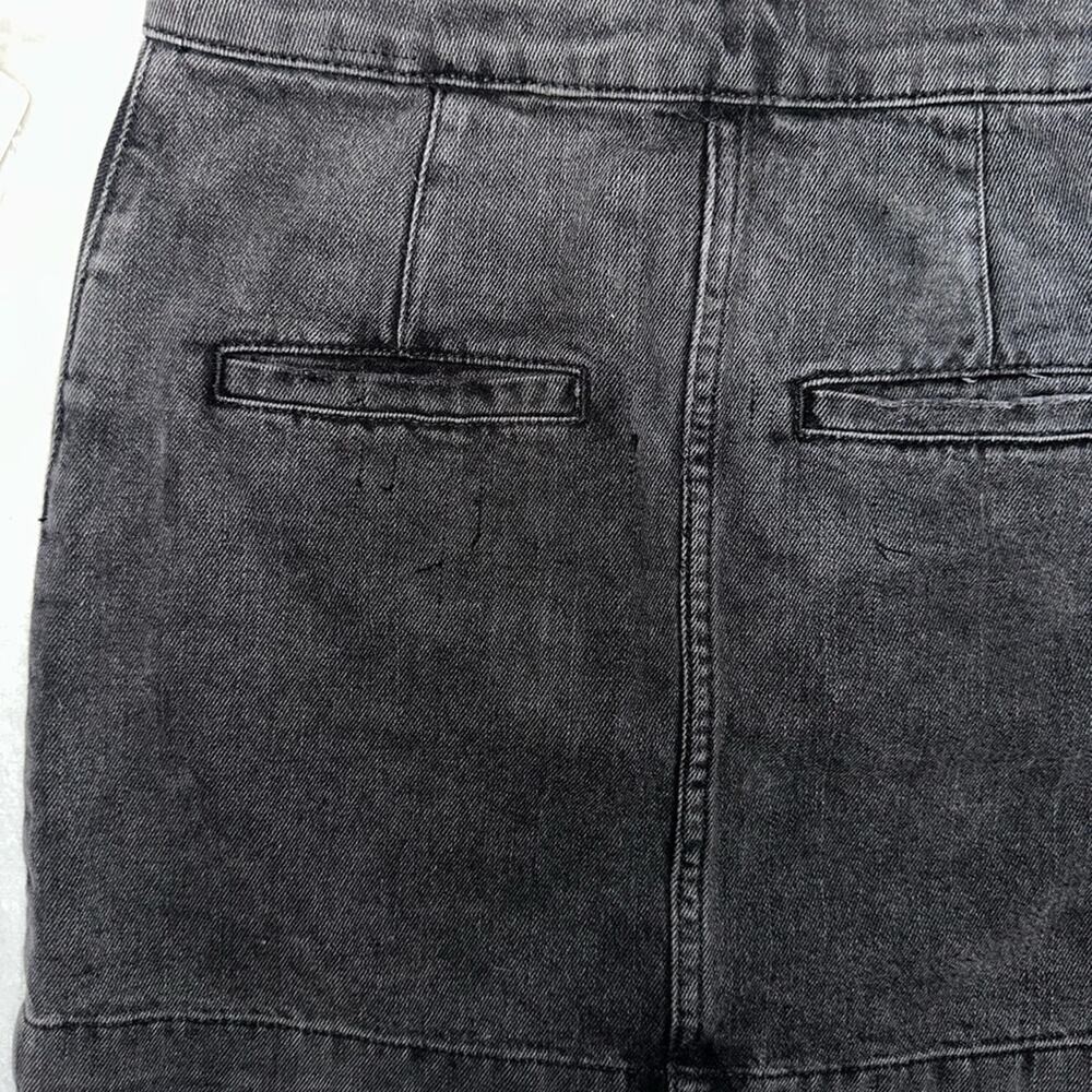 Free People Dark Gray Button-Front Midi Skirt we are the people NWT size 25 - Picture 12 of 15